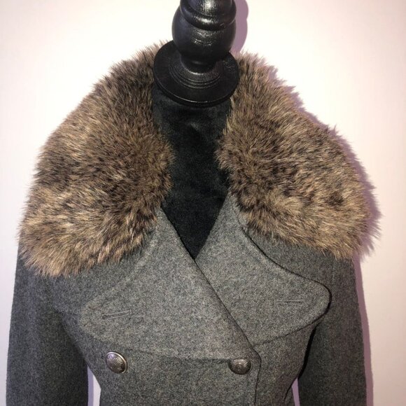 Aritzia Community Gray Cadet Wool Double-Breasted Size XS - Picture 3 of 17